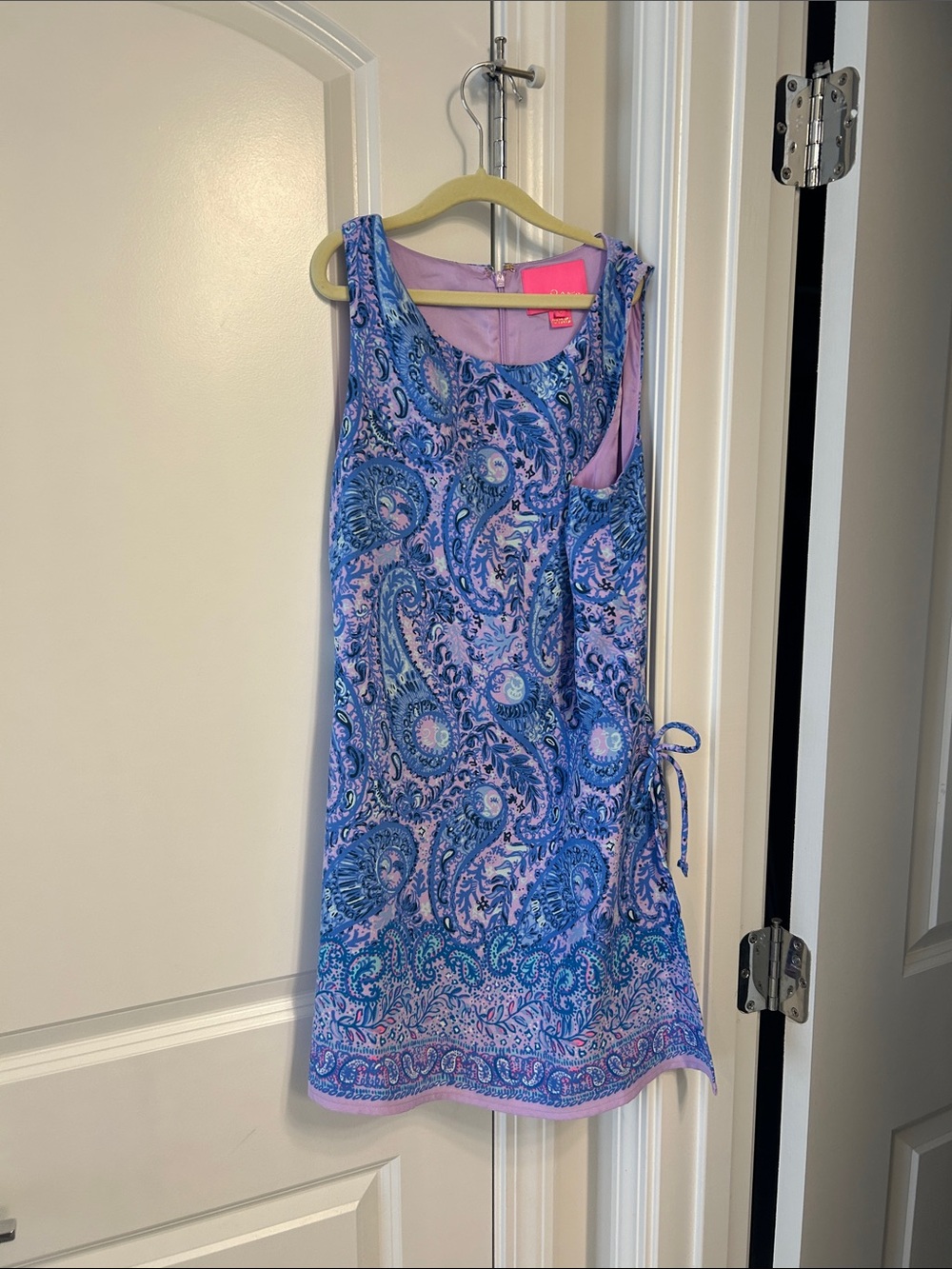 Lilly Pulitzer Blue and Lavender Paisley Sleeveless Shift Dress